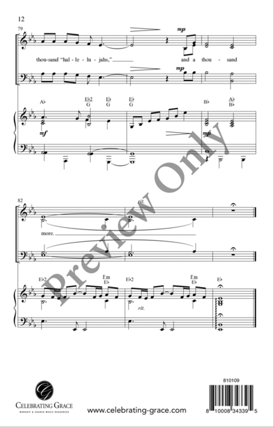 A Thousand Hallelujahs 4-Part scores gallery preview page 12