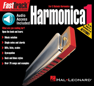 Book cover for FastTrack Mini Harmonica Method Book 1