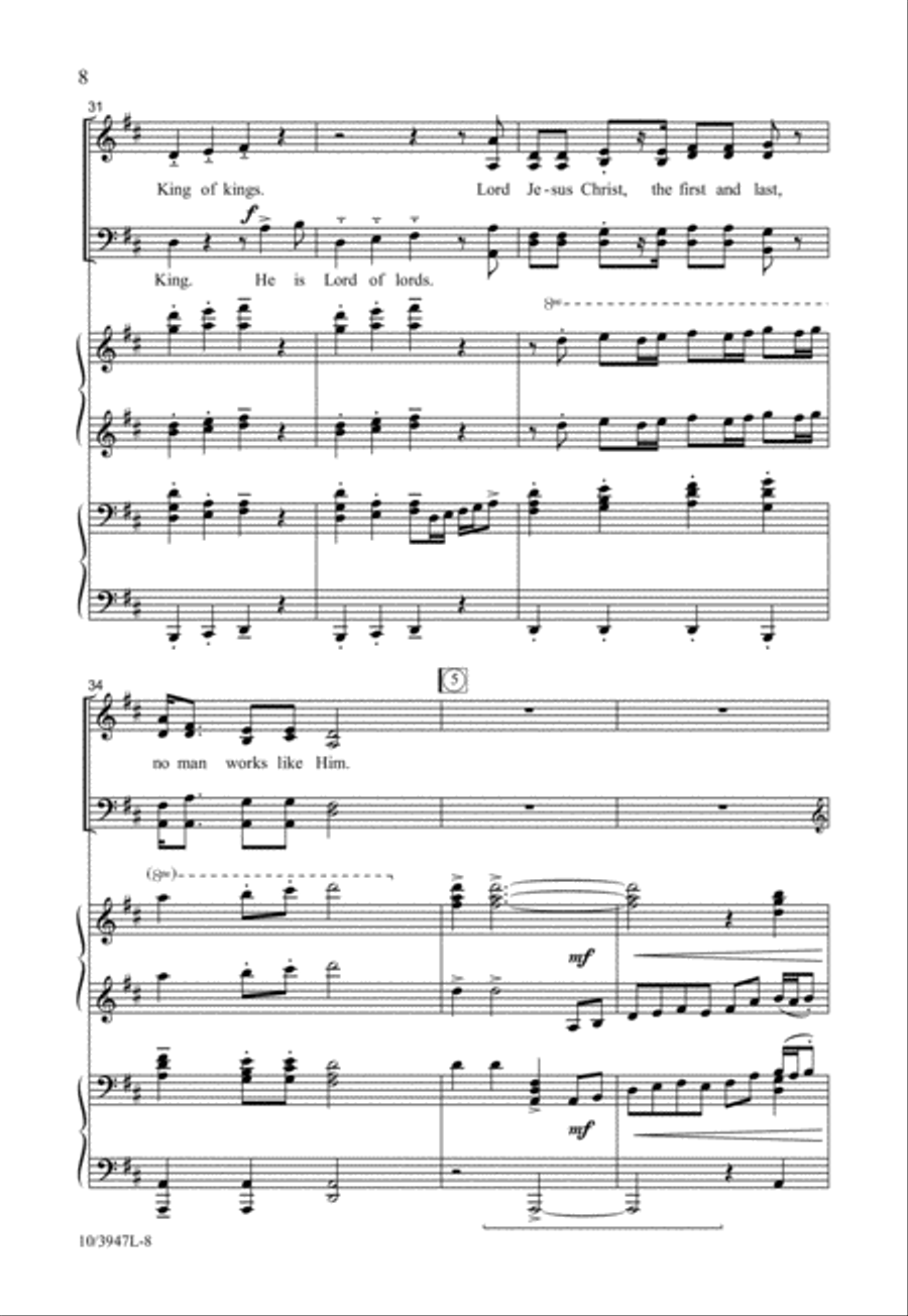 Ride On, King Jesus 4-Part scores gallery preview page 8
