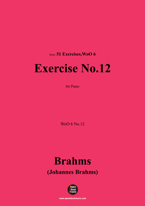 Book cover for Brahms-Exercise No.12,WoO 6 No.12,for Piano
