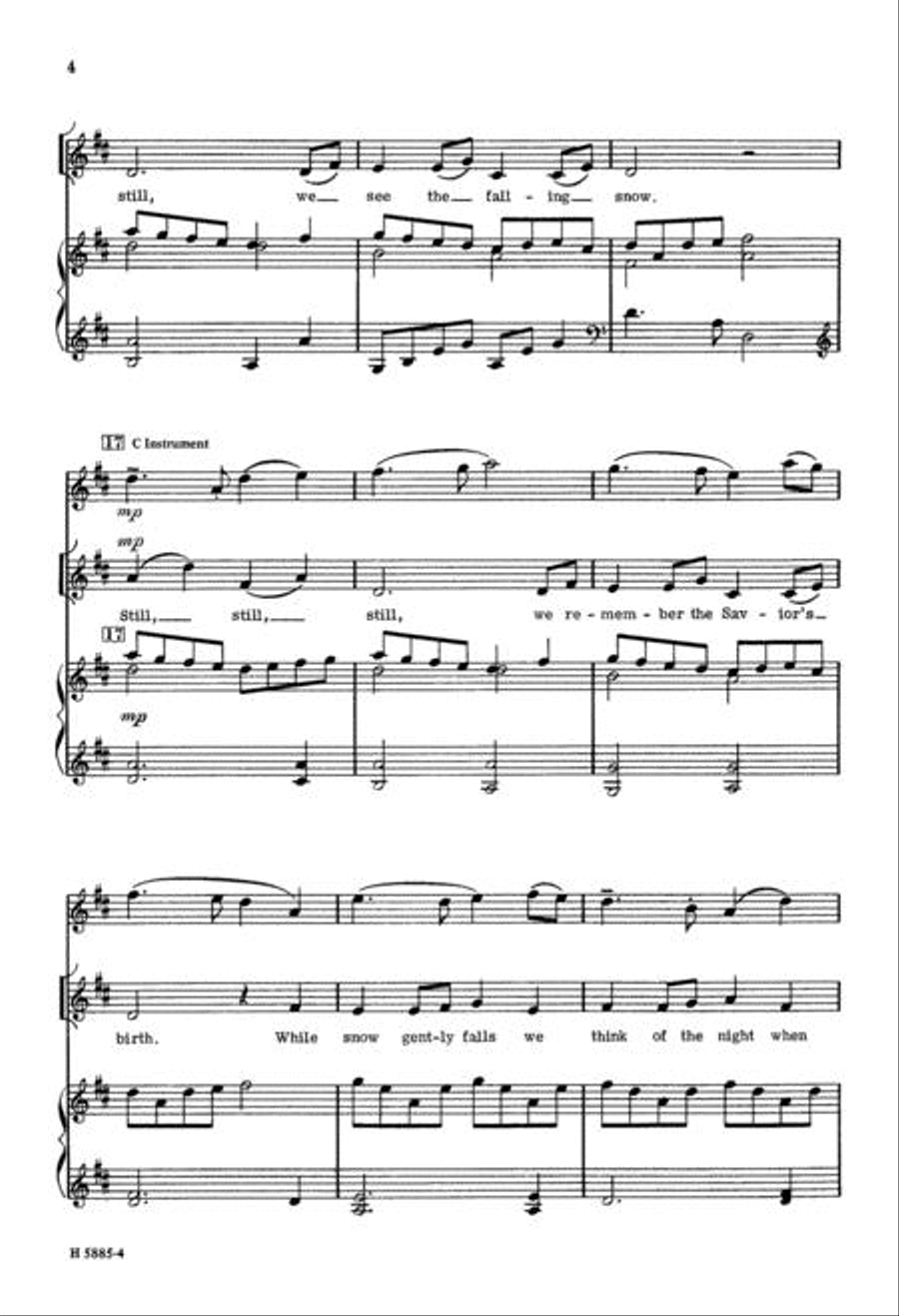 Still, Still, Still Unison Choir scores gallery preview page 3