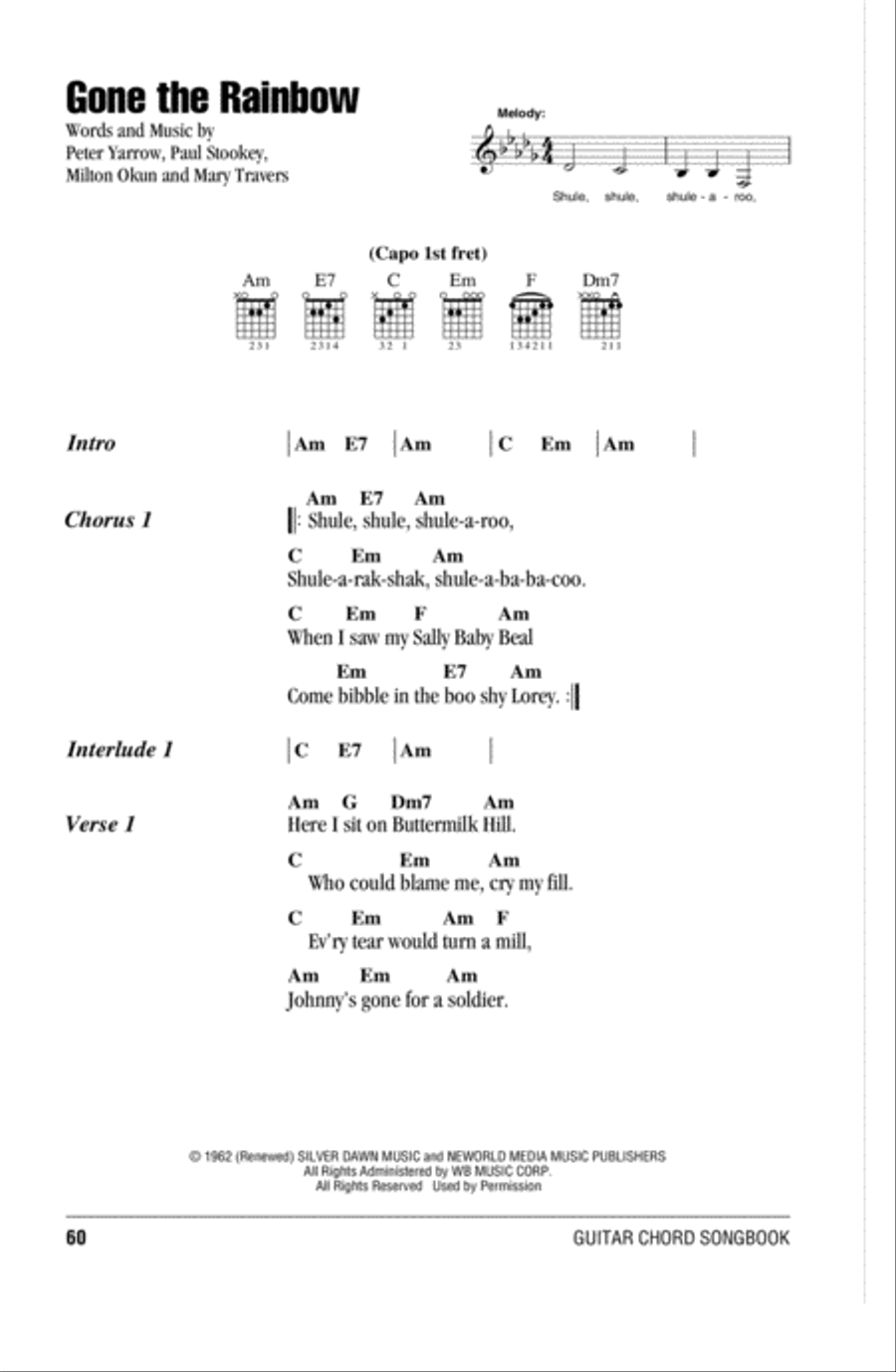 Gone The Rainbow Acoustic Guitar scores gallery preview page 1