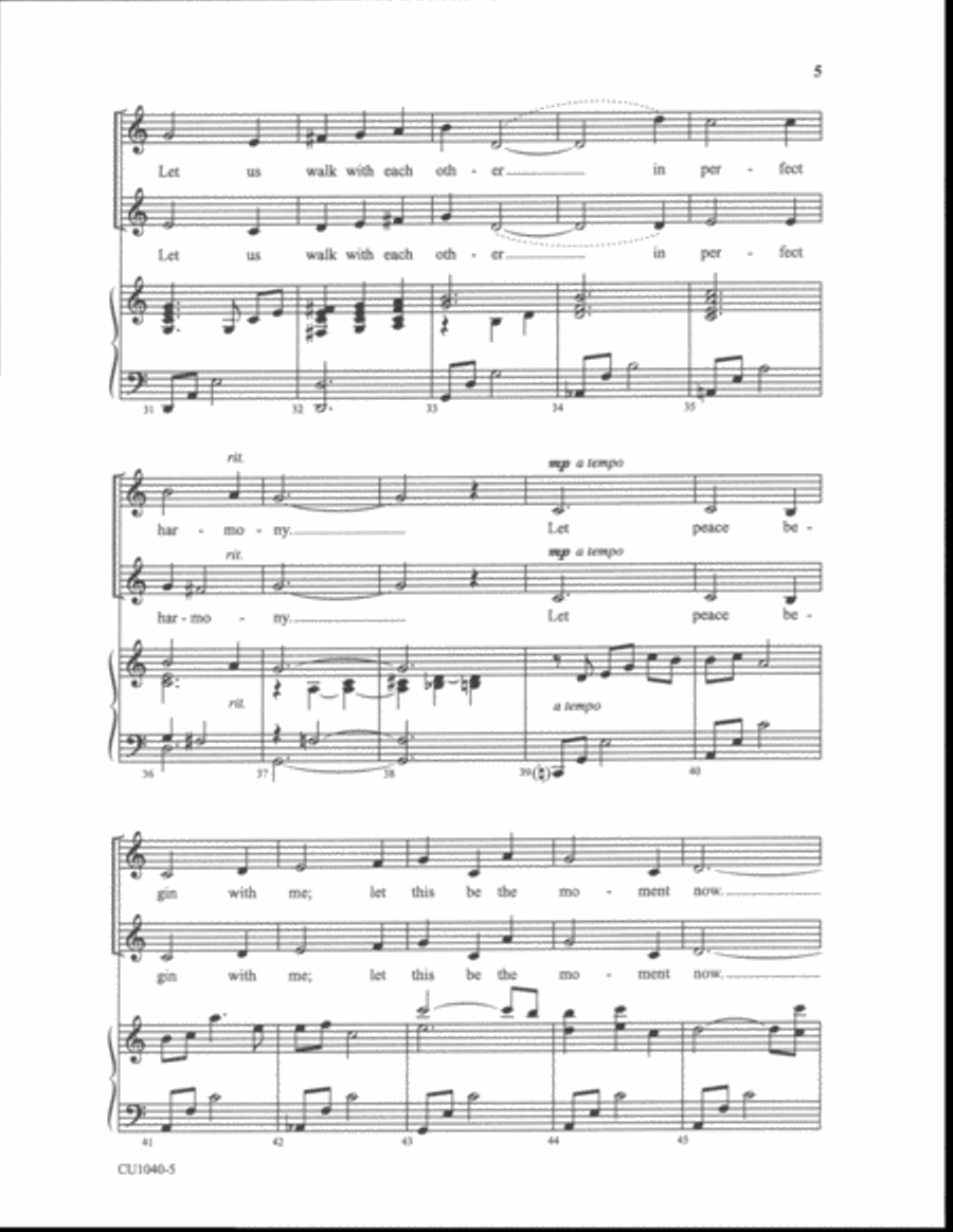 Let There Be Peace on Earth - SSAA SSAA scores gallery preview page 4