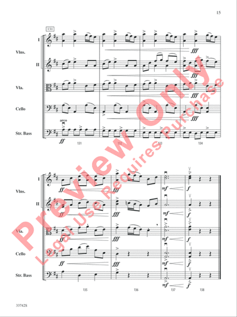 La Betaille (You Little Wild Thing) String Orchestra scores gallery preview page 16