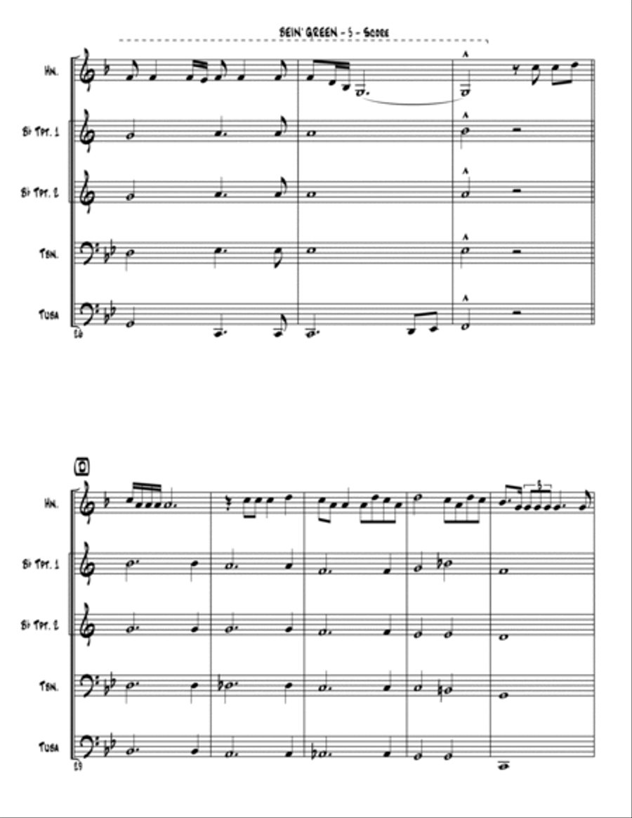 Bein' Green Brass Ensemble scores gallery preview page 6