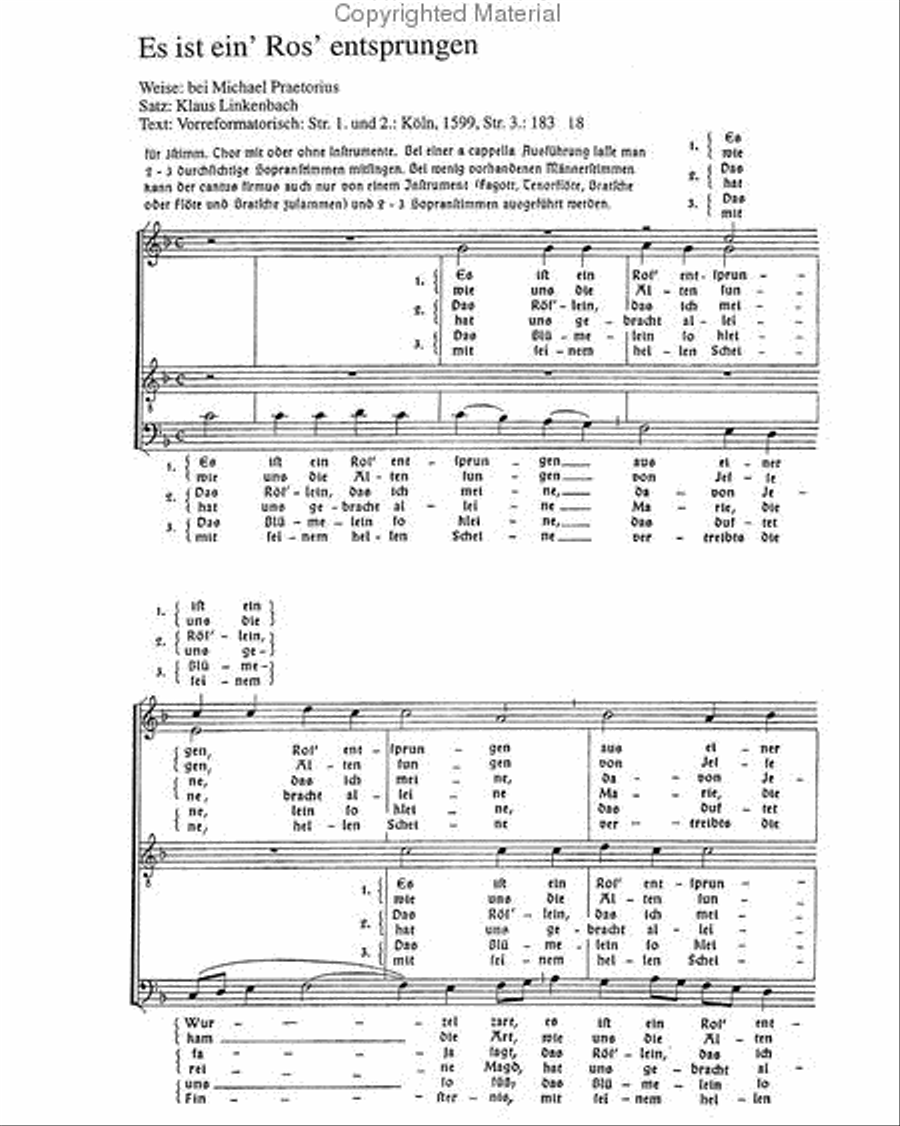 Es ist ein Ros entsprungen Score scores gallery preview page 2