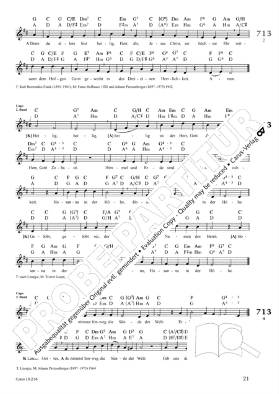 Gitarrenbuch zum Gotteslob. Eigenteile Osterreich / Bozen-Brixen Guitar scores gallery preview page 21