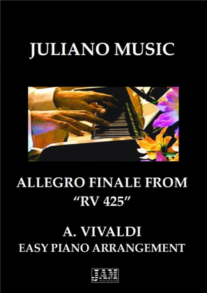 Book cover for ALLEGRO FINALE FROM "RV 425" (EASY PIANO) - A. VIVALDI