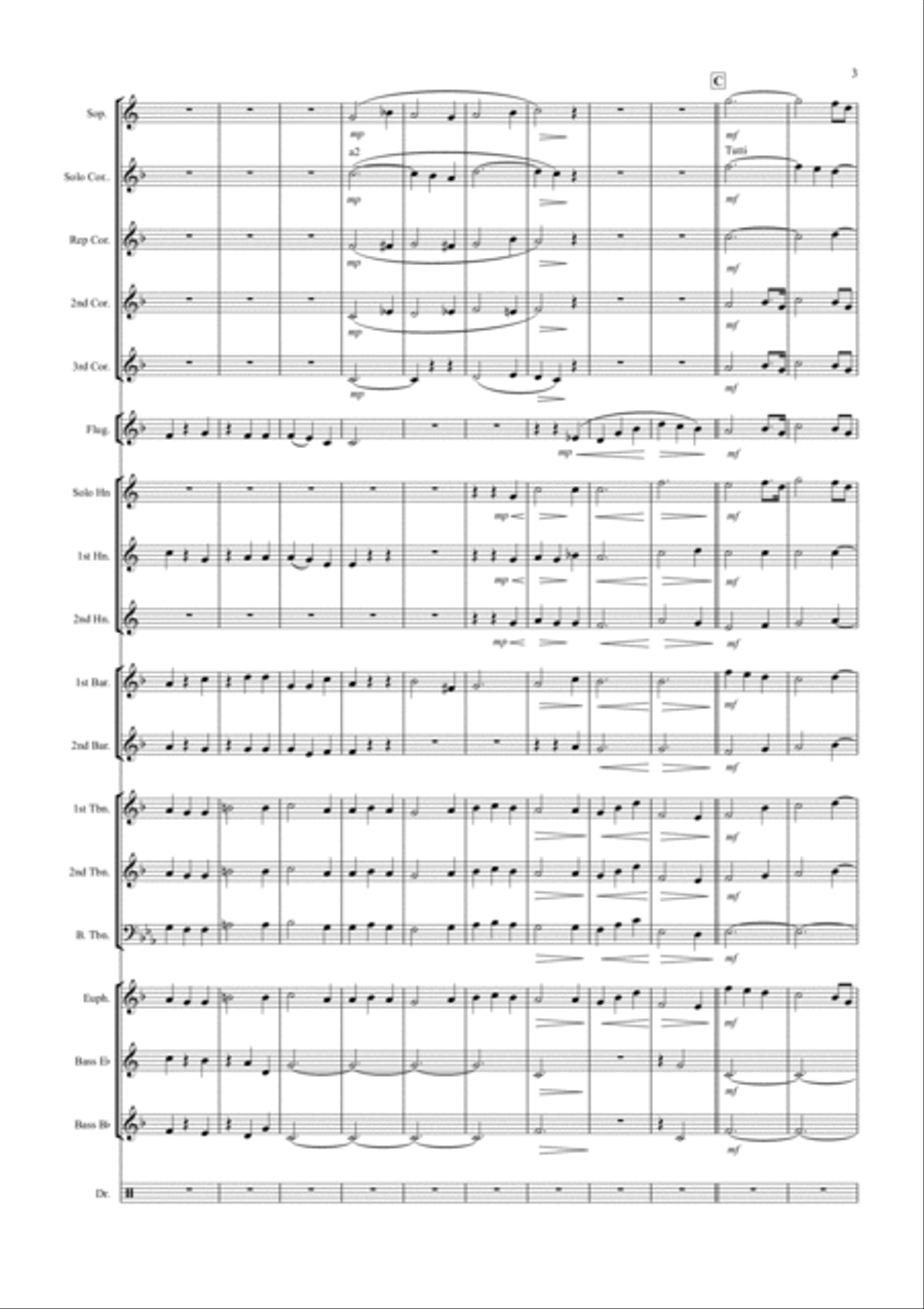 Crimond (The Lord’s My Shepherd) Brass Band scores gallery preview page 3