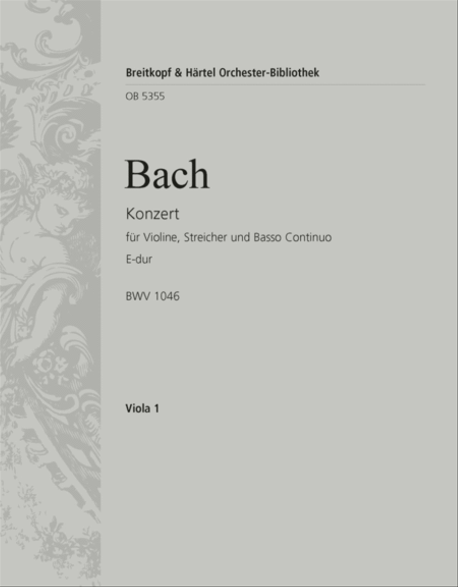 Violin Concerto in E major BWV 1042 Orchestra scores gallery preview page 1