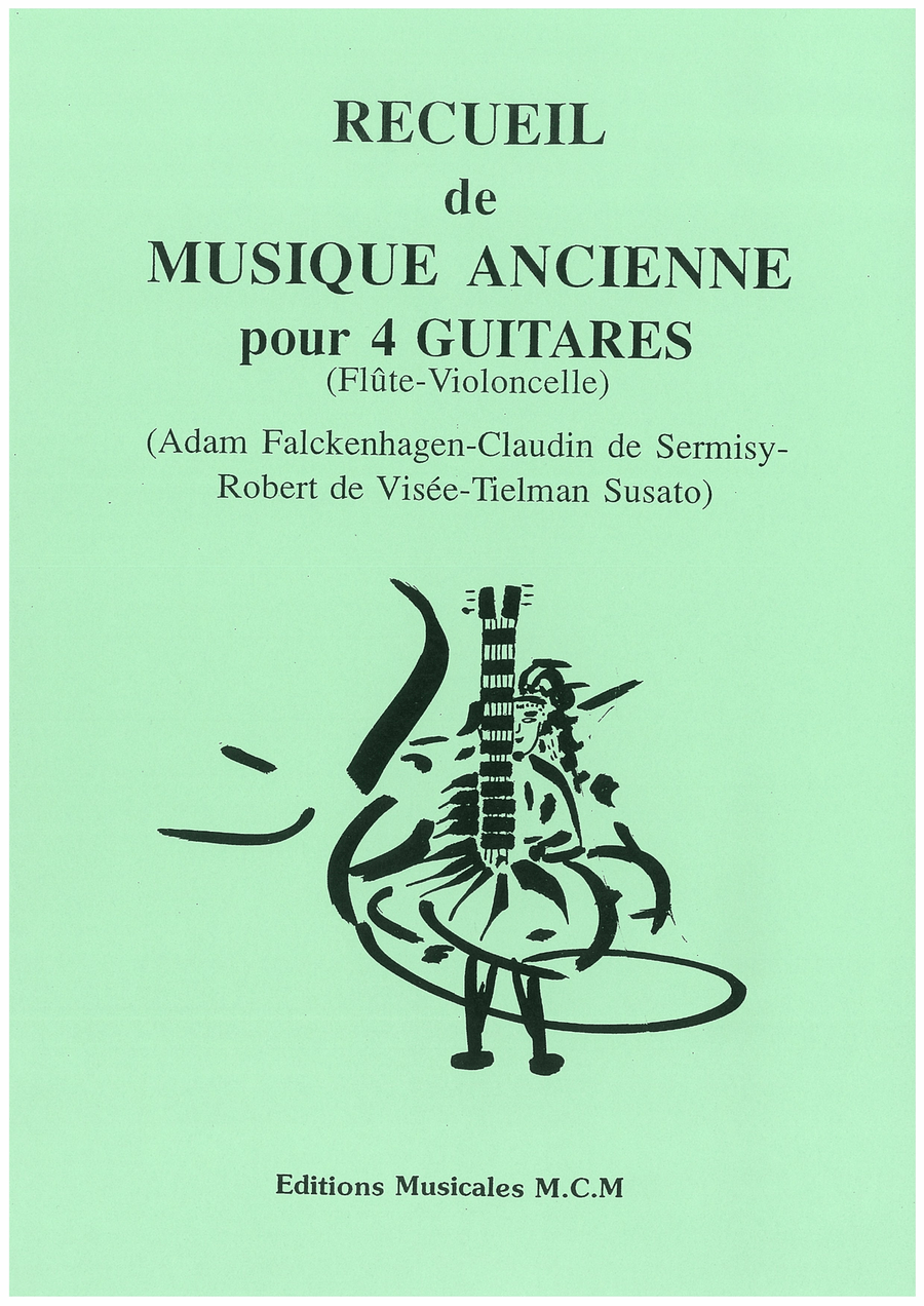 Collection of 4 pieces of ancient music for 4 guitars, flute and cello Chamber Orchestra scores gallery preview page 1