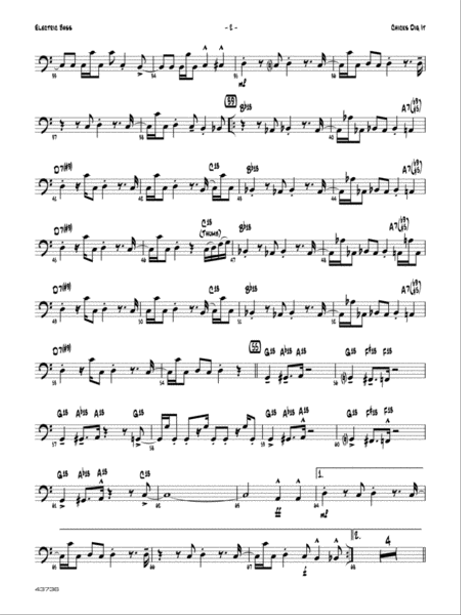 Chicks Dig It: Electric Bass Jazz Ensemble scores gallery preview page 2