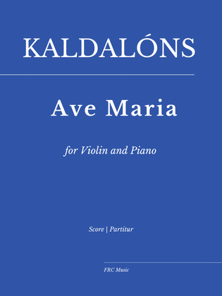 Book cover for Kaldalóns: Ave Maria for Violin and Piano