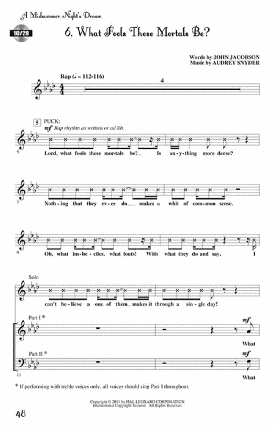 Midsummer Night's Dream, A - Youth Musical Choir scores gallery preview page 5