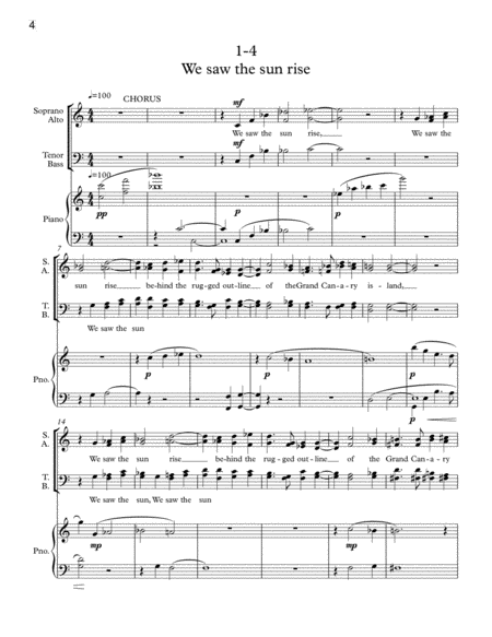 Concert Version: Darwin: To Love the Earth - the choral score