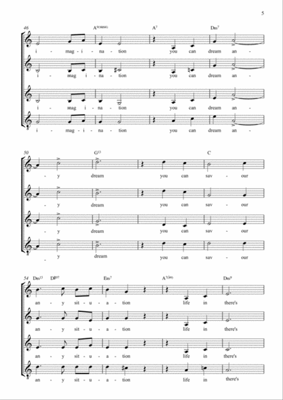 Pure Imagination 4-Part scores gallery preview page 5