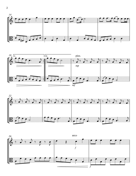 Jingle Bells - Violin & Viola Duet - Traditional Christmas arr. Cellobat