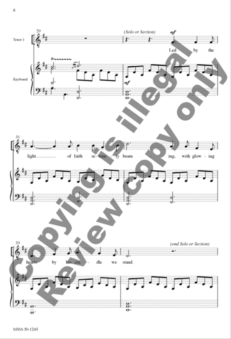 O Holy Night/Cantique de Noël TTBB scores gallery preview page 8