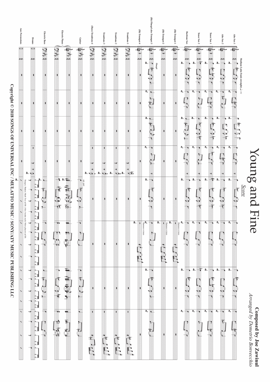 Young And Fine Jazz Ensemble scores gallery preview page 1