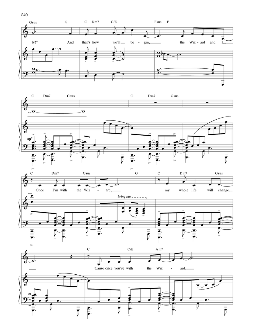 The Wizard And I (from Wicked) Voice scores gallery preview page 4