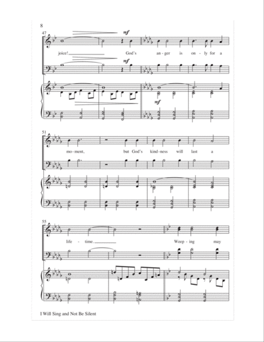I Will Sing and Not Be Silent Choir scores gallery preview page 7