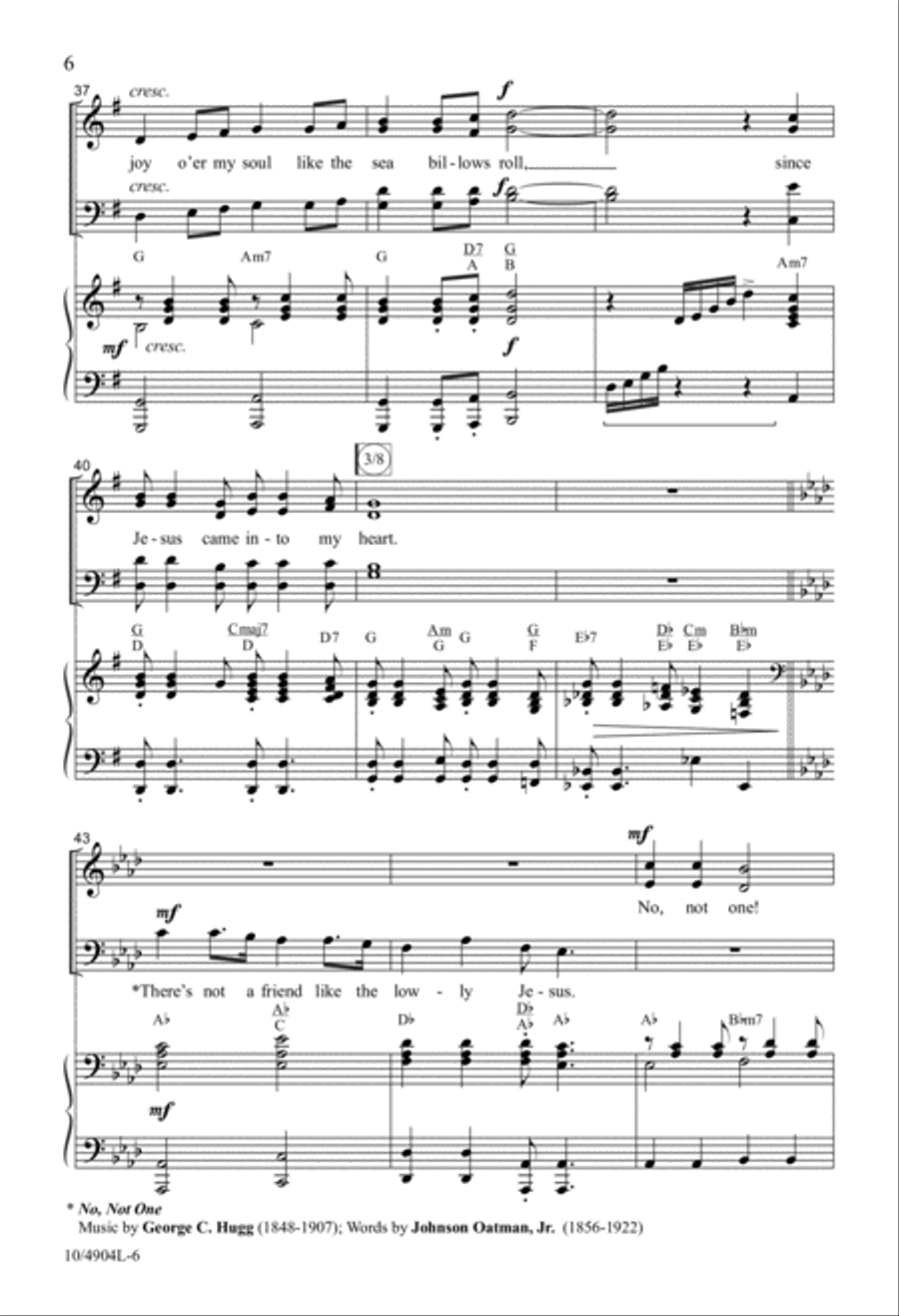 Since Jesus Came Into My Heart 4-Part scores gallery preview page 6