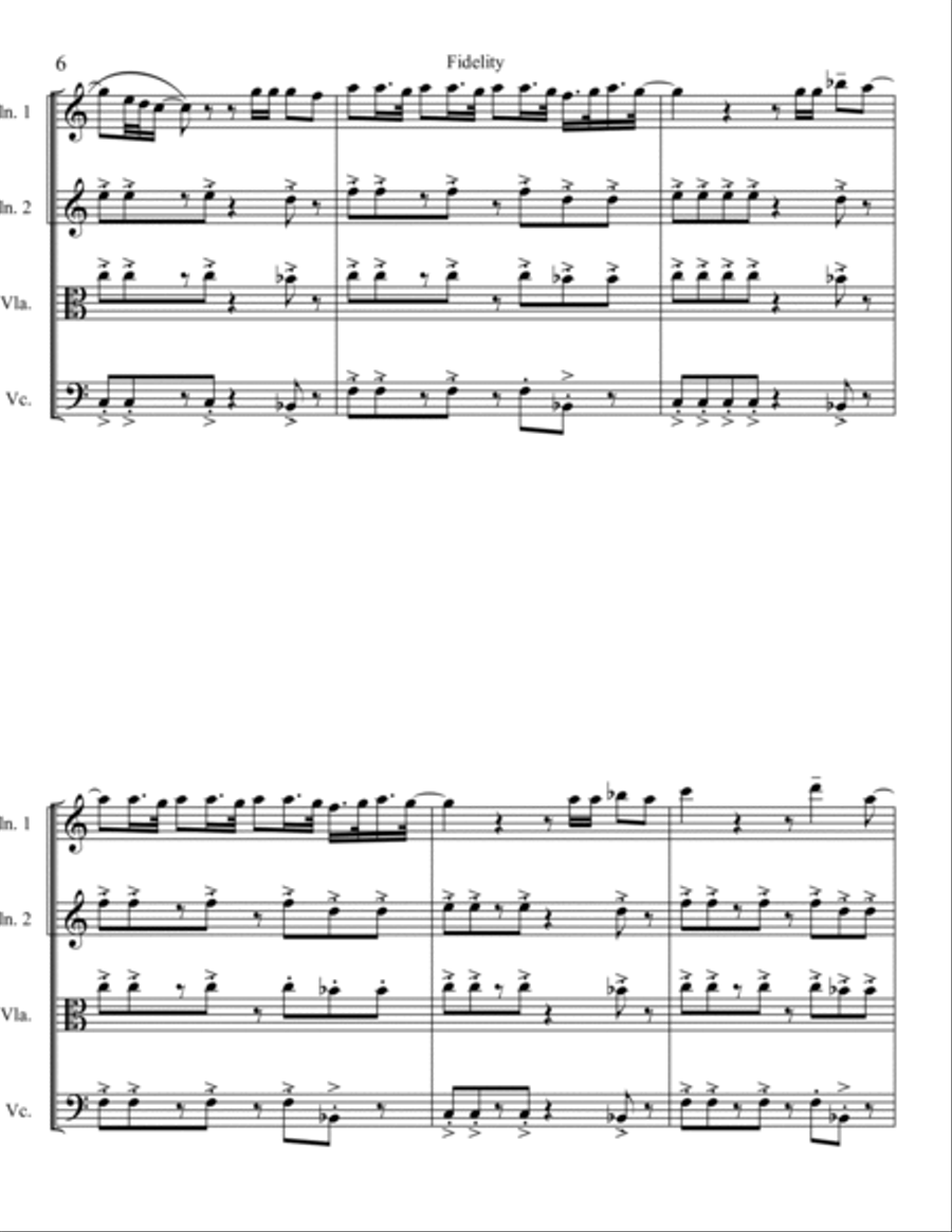 Fidelity String Quartet scores gallery preview page 6