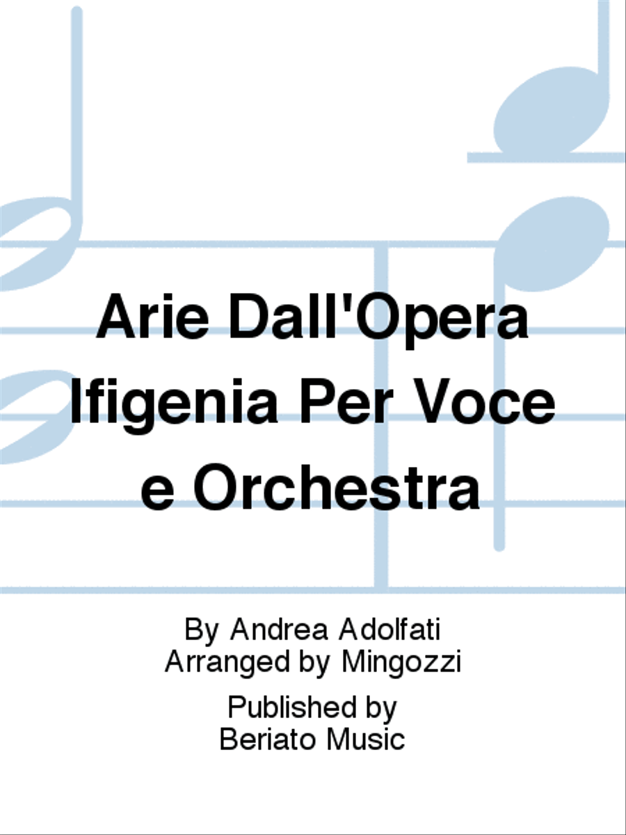 Arie Dall'Opera Ifigenia Per Voce e Orchestra Orchestra scores gallery preview page 1
