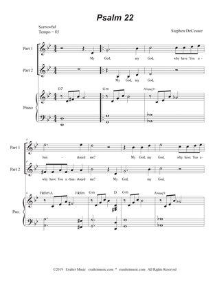 Psalm 22 (My God, My God) (for 2-part choir)