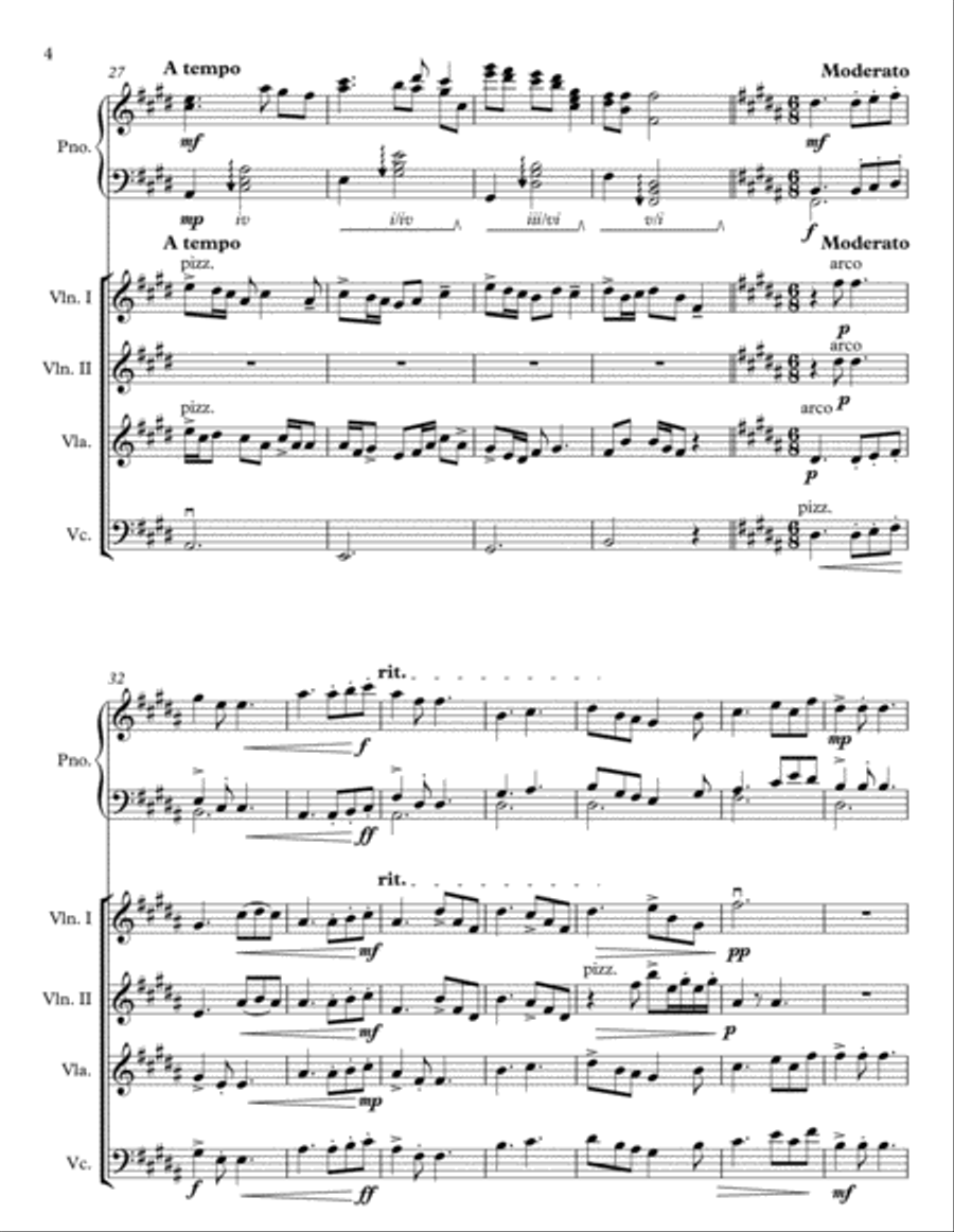 Windy wonder Windy wonder Piano Quintet scores gallery preview page 4
