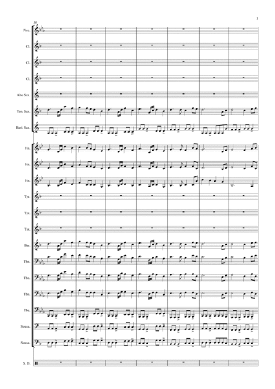 Arrival To Earth Marching Band scores gallery preview page 3