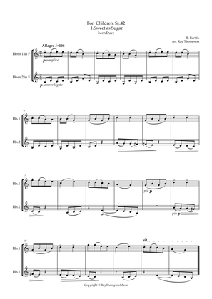 Bartók: For Children, Sz.42 1.Sweet as Sugar - horn duet