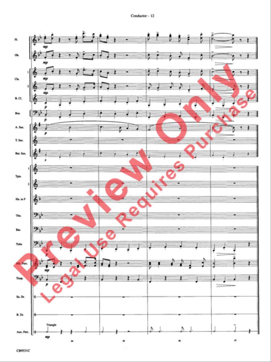 The Great Escape March Concert Band scores gallery preview page 15