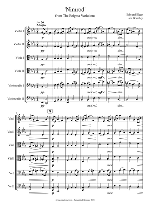 Nimrod from The Enigma Variations (for string sextet)