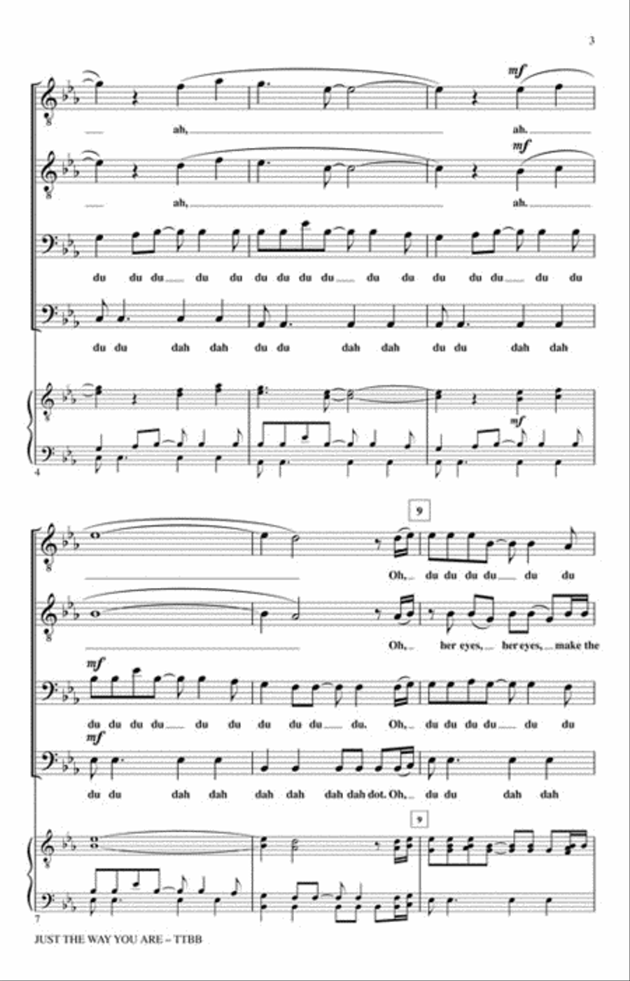 Just the Way You Are Just the Way You Are TTBB scores gallery preview page 3