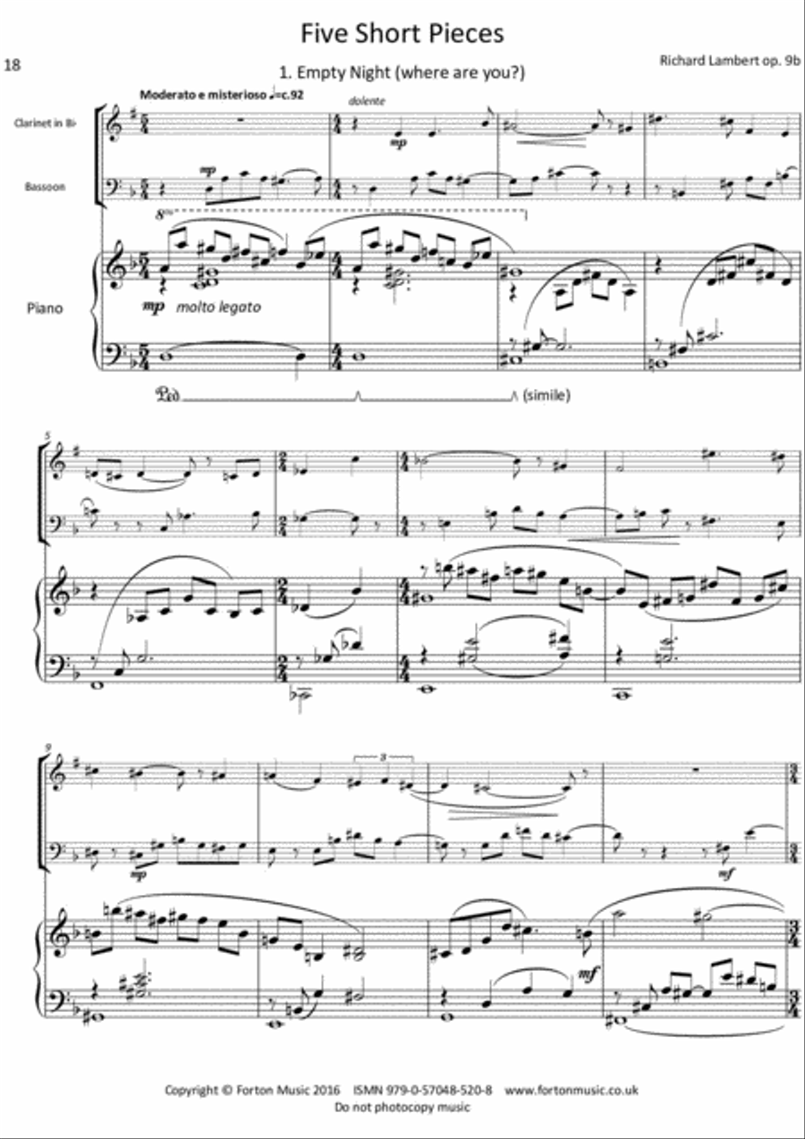 Cameos Bassoon scores gallery preview page 4