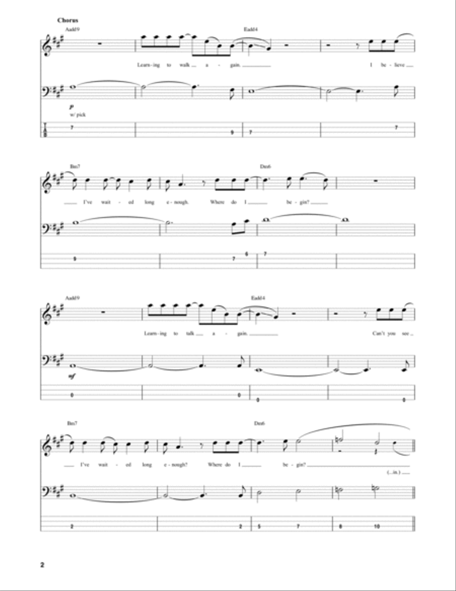 Walk Guitar Tablature scores gallery preview page 2