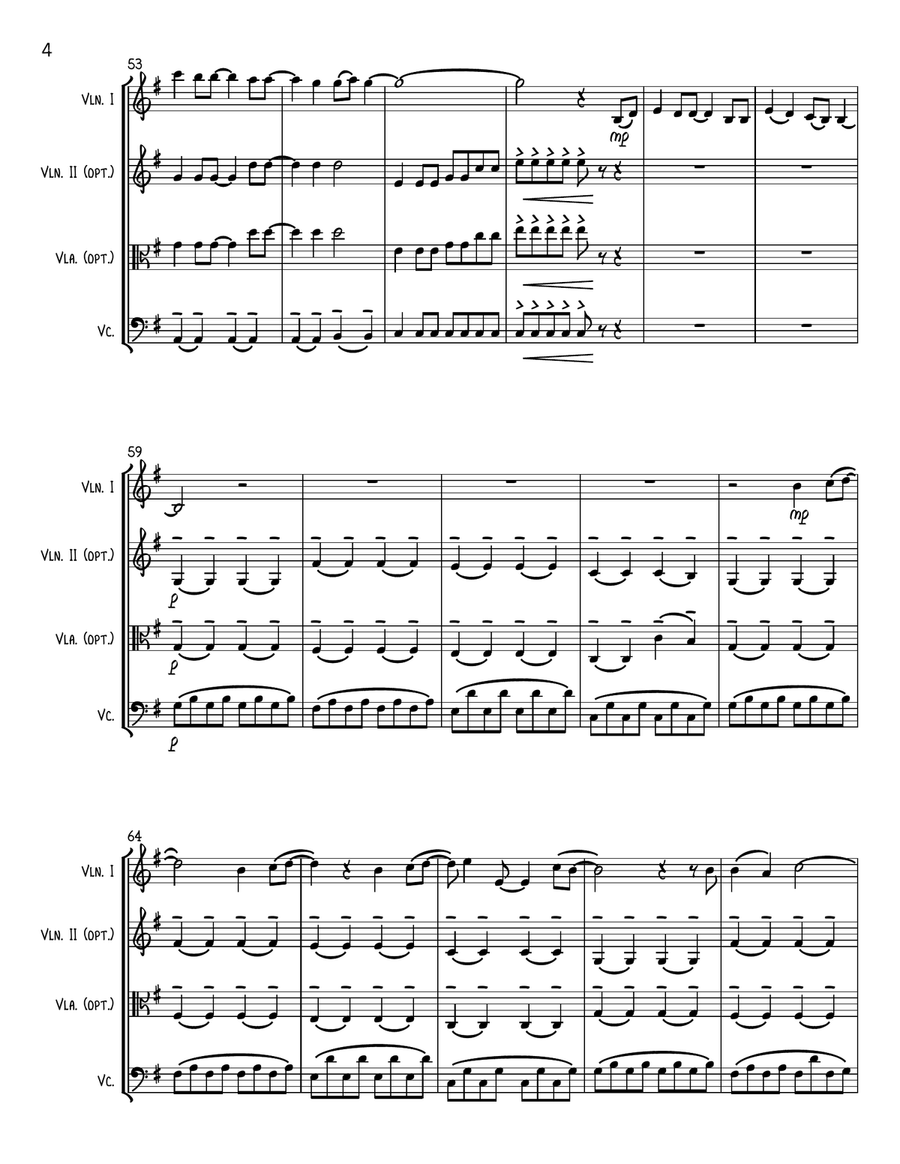 A Million Dreams String Trio scores gallery preview page 4