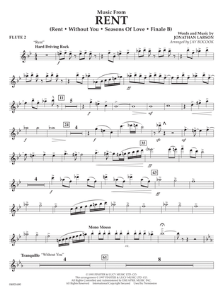 Music from Rent (arr. Jay Bocook) - Flute 2