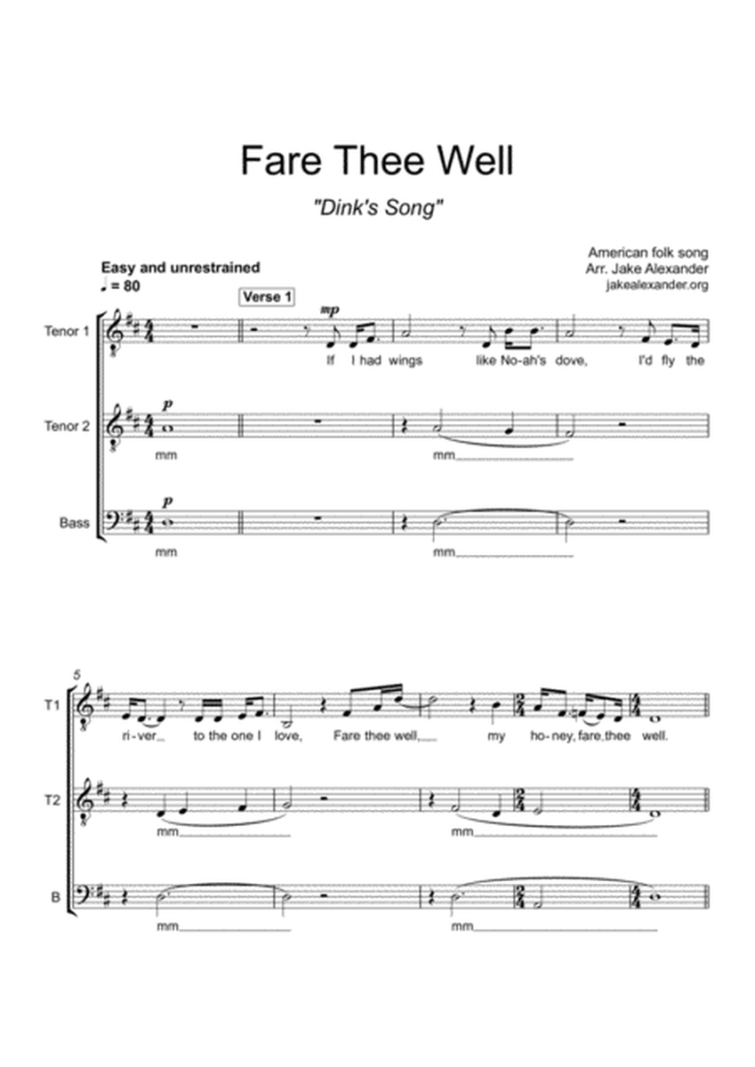 Fare Thee Well - TTB a cappella image number null
