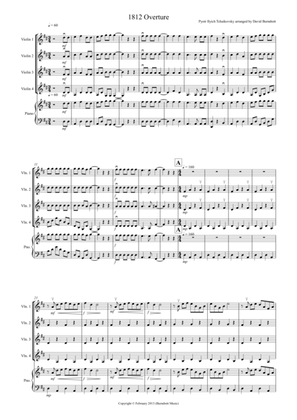 1812 Overture for Violin Quartet