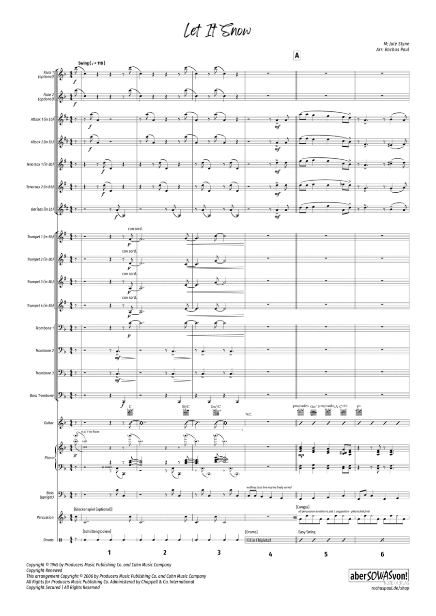 Let It Snow! Let It Snow! Let It Snow! Jazz Ensemble scores gallery preview page 1