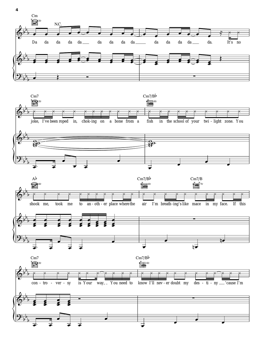 Somebody's Watching Acoustic Guitar scores gallery preview page 4