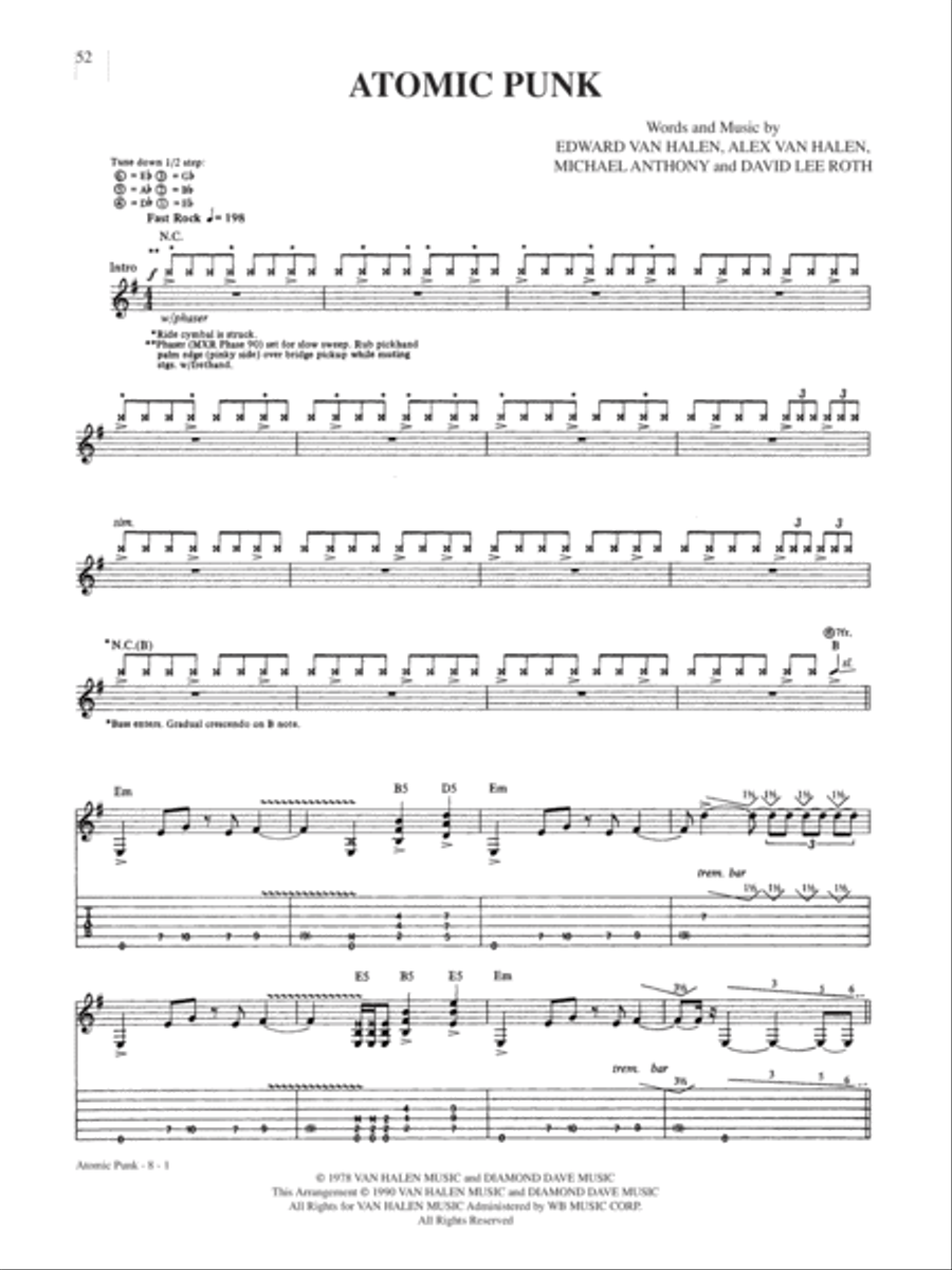 Atomic Punk Guitar Tablature scores gallery preview page 1