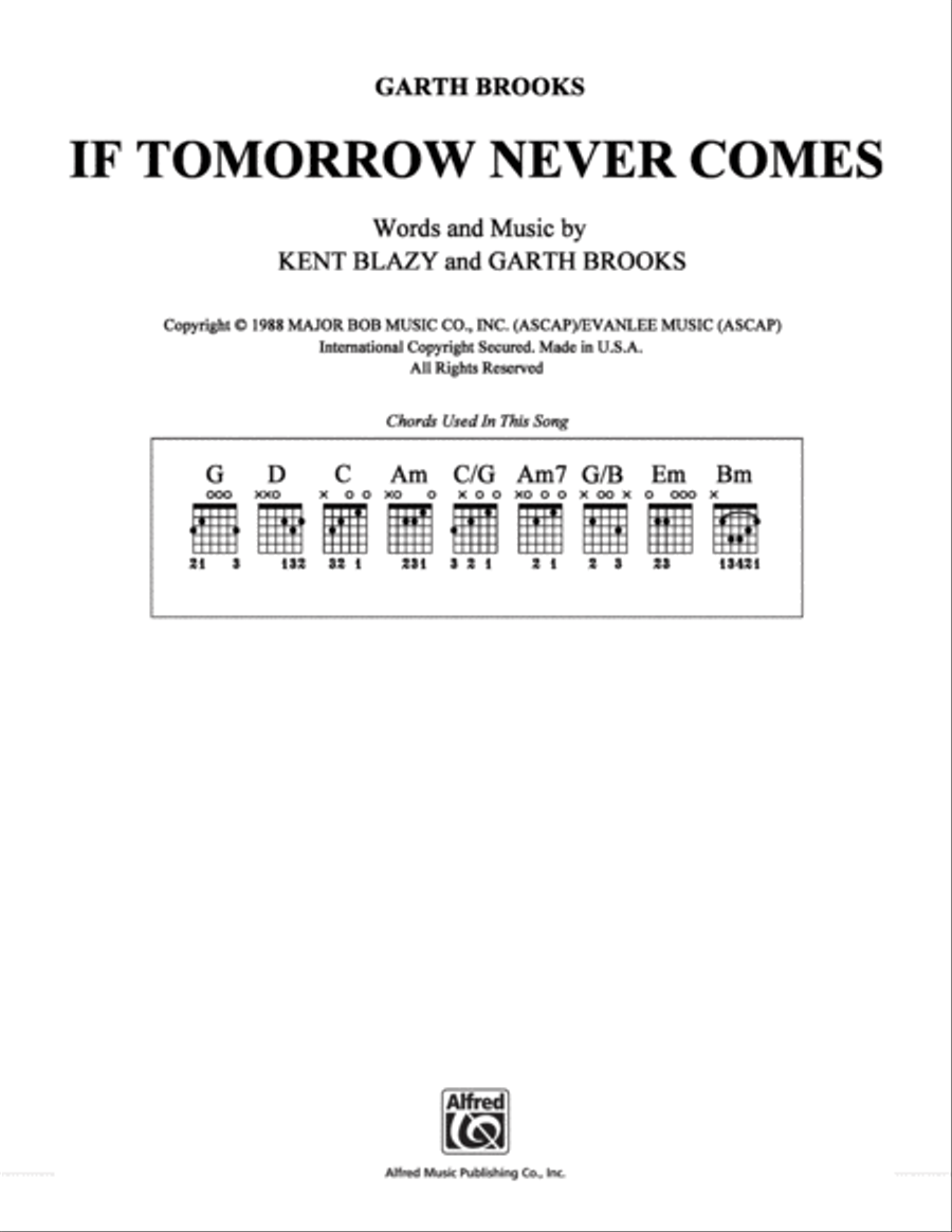 If Tomorrow Never Comes If Tomorrow Never Comes School and Community scores gallery preview page 1