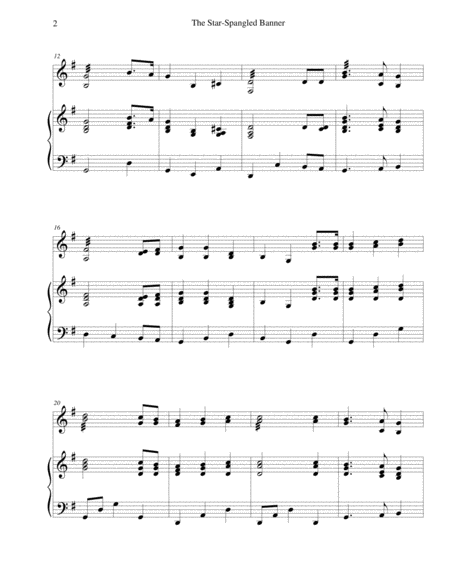 The Star-Spangled Banner - for xylophone/marimba and piano image number null