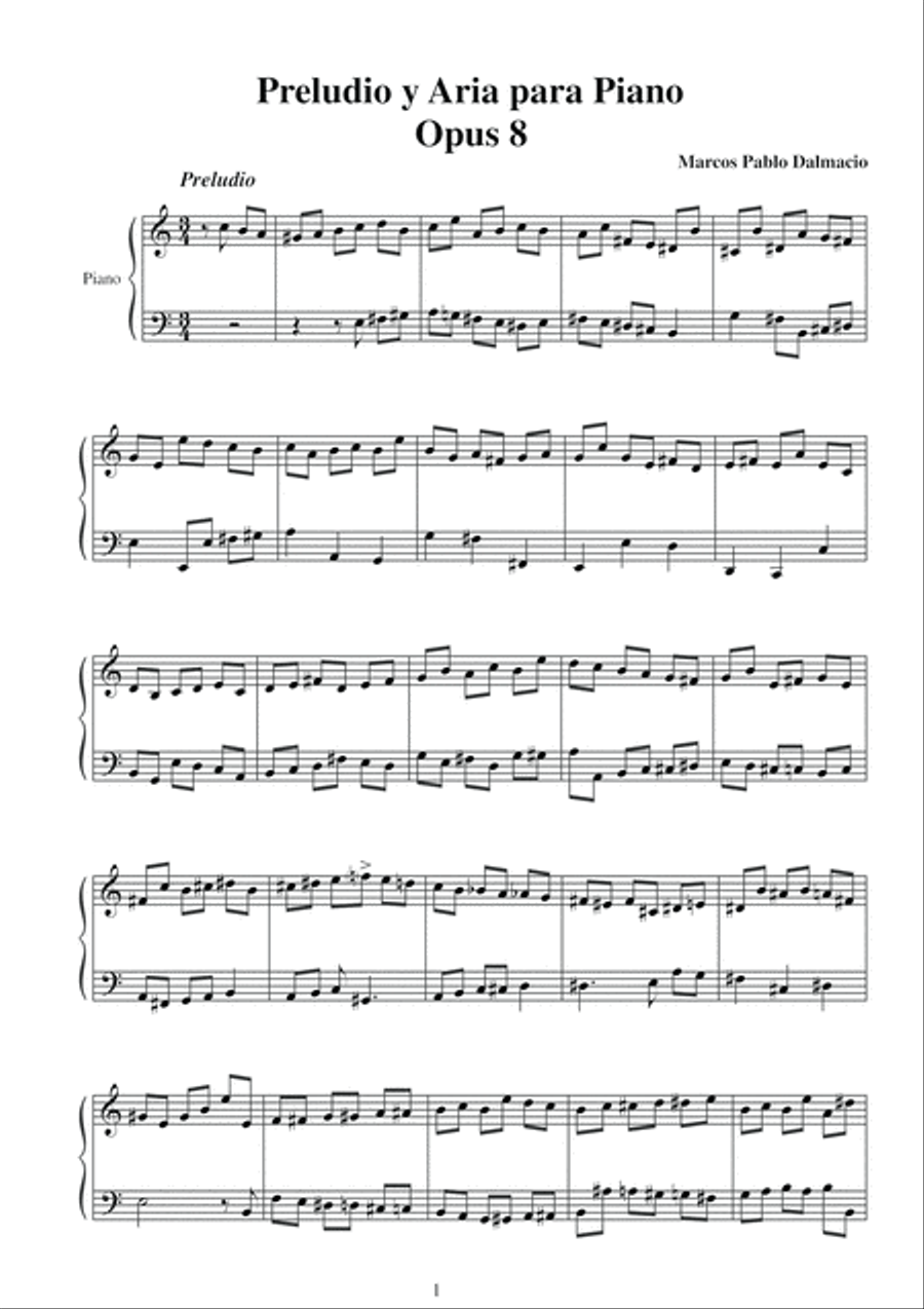Preludio & Aria para Piano (Spanish Edition) Piano Solo scores gallery preview page 3