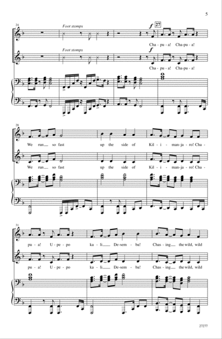 Chapua Kali Desemba (Chasing the Wild Winds of December - Swahili) 2-Part scores gallery preview page 4