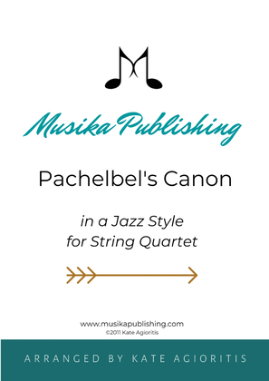 Book cover for Pachelbel's Canon - in a Jazz Style - for String Quartet