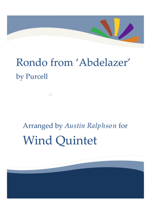 Book cover for Rondo from The Abdelazer Suite - wind quintet